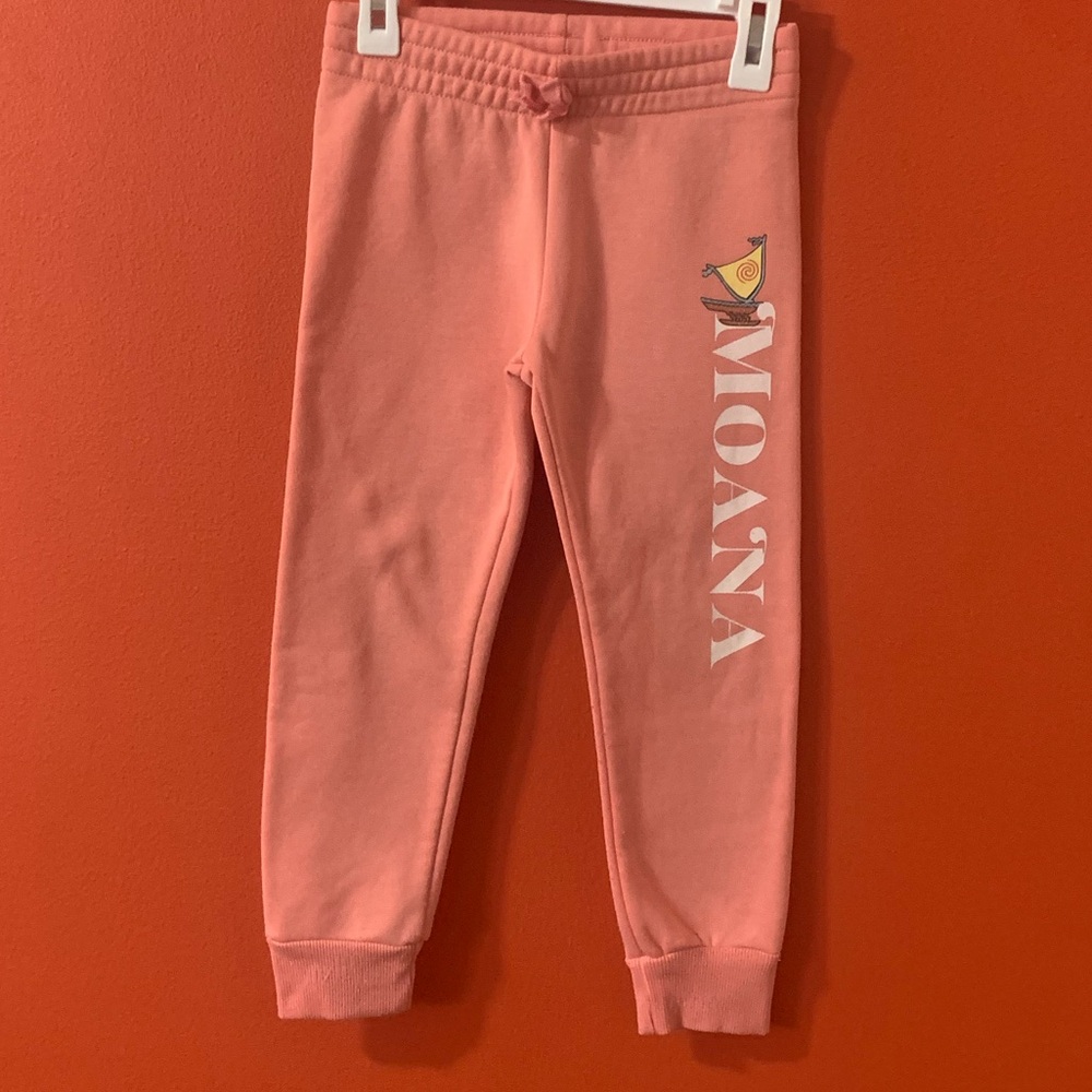 Disney Moana Coral Sweatpants Girls XS (4-5)